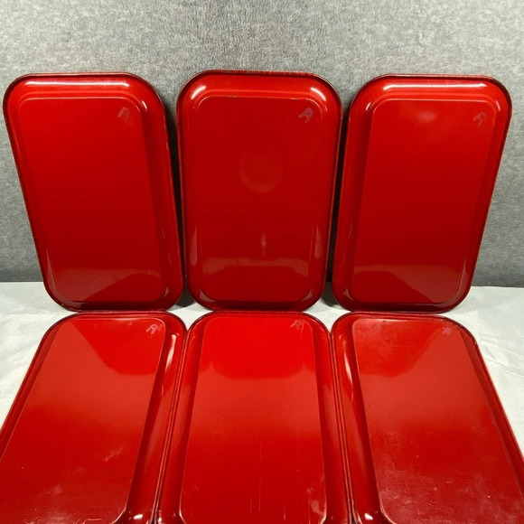 6 Vtg Weather Vane Rooster Metal Serving‎ Trays - Picture 6 of 11